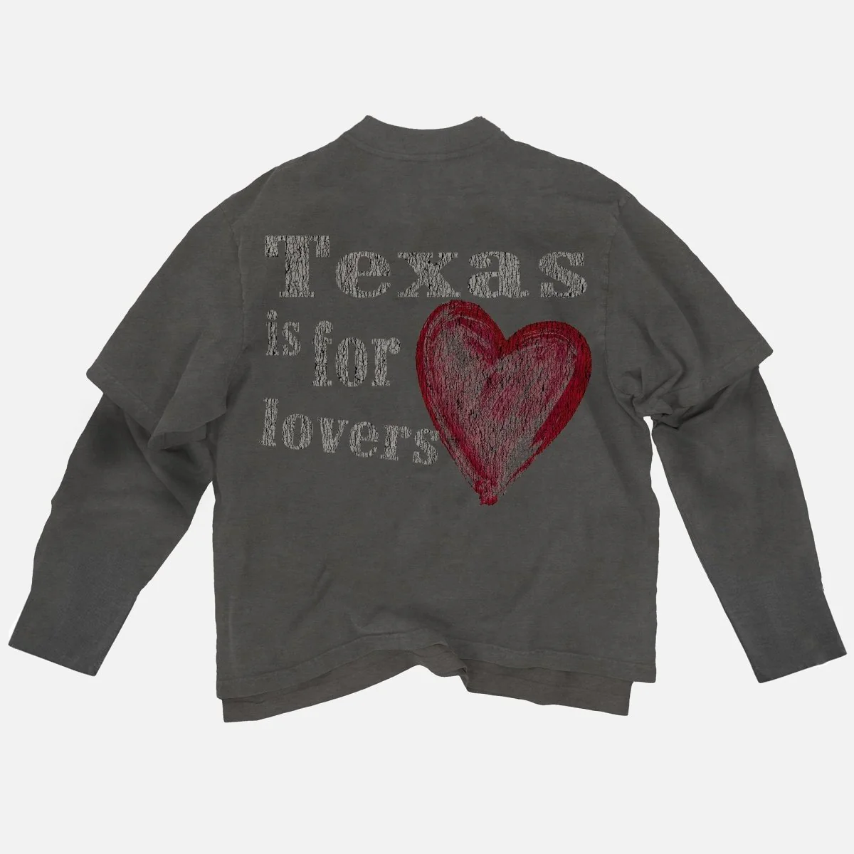 Faux-Layered Long Sleeve Tee - Image 2