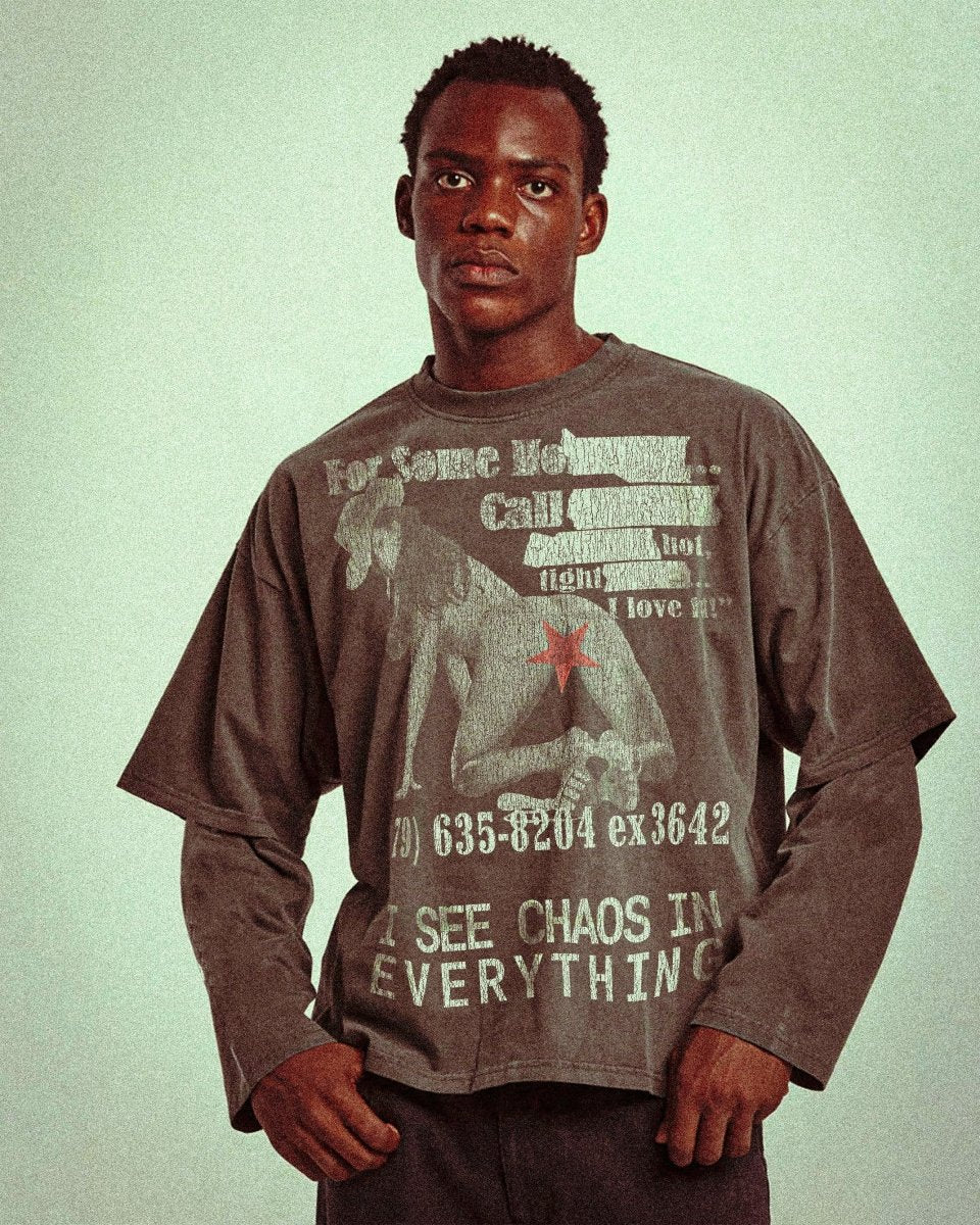 Faux-Layered Long Sleeve Tee - Image 3